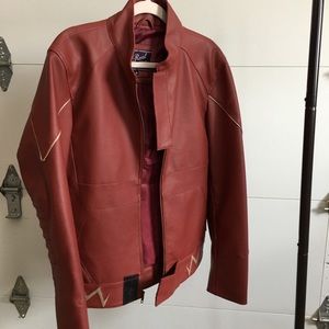 Men’s Red Leather Jacket, Unique